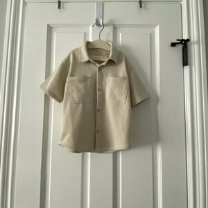 Zara Cream Short Sleeve Shirt